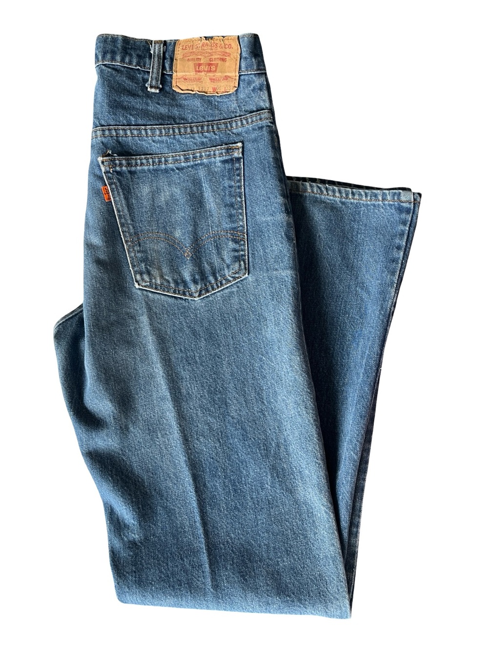 Vintage 80s Levis 519 0217 Orange Tab Jeans Made in USA Size W 36 L33 Denim